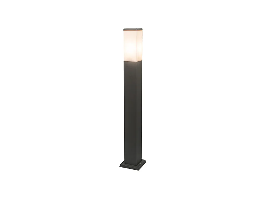 Lampadaire moderne d'extérieur gris foncé avec opale 80 cm IP44 - Malios