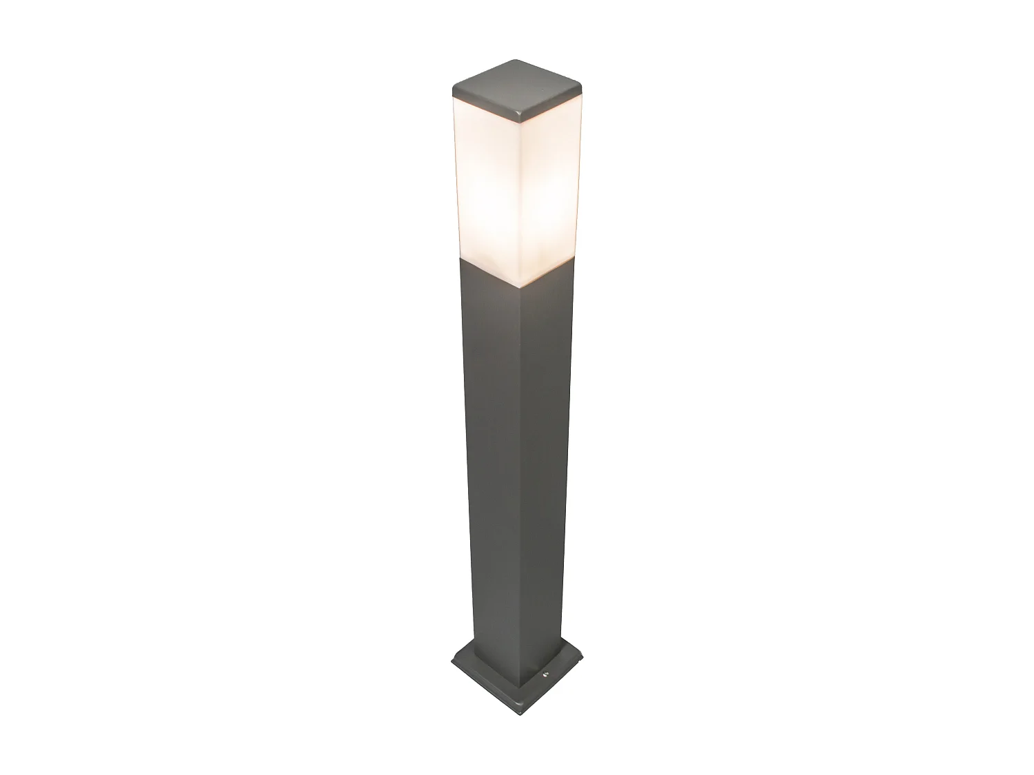 Lampadaire d'extérieur moderne gris foncé avec opale 80 cm IP44 - Malios
