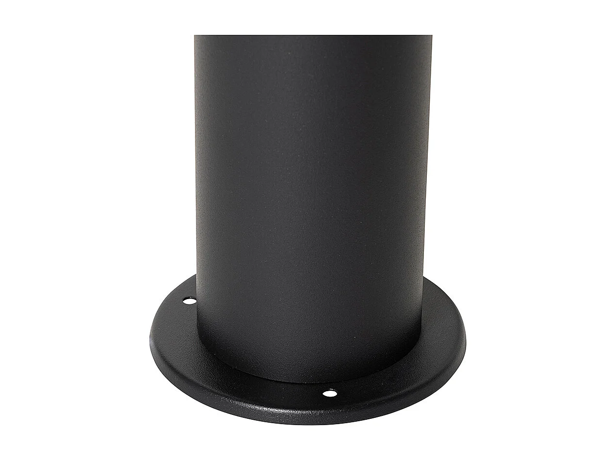 Lampadaire d'extérieur noir avec abat-jour fumé 50 cm - Odense