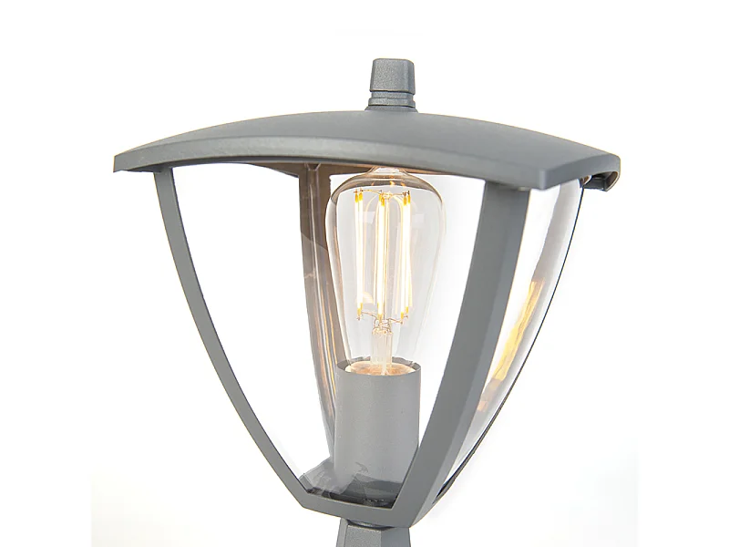 Lanterne sur pied moderne extérieur gris foncé - Platar