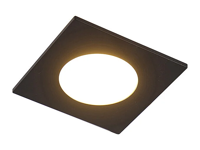 Lot de 6 spots encastrés noirs avec LED à intensité variable 3 niveaux IP65 - Simply