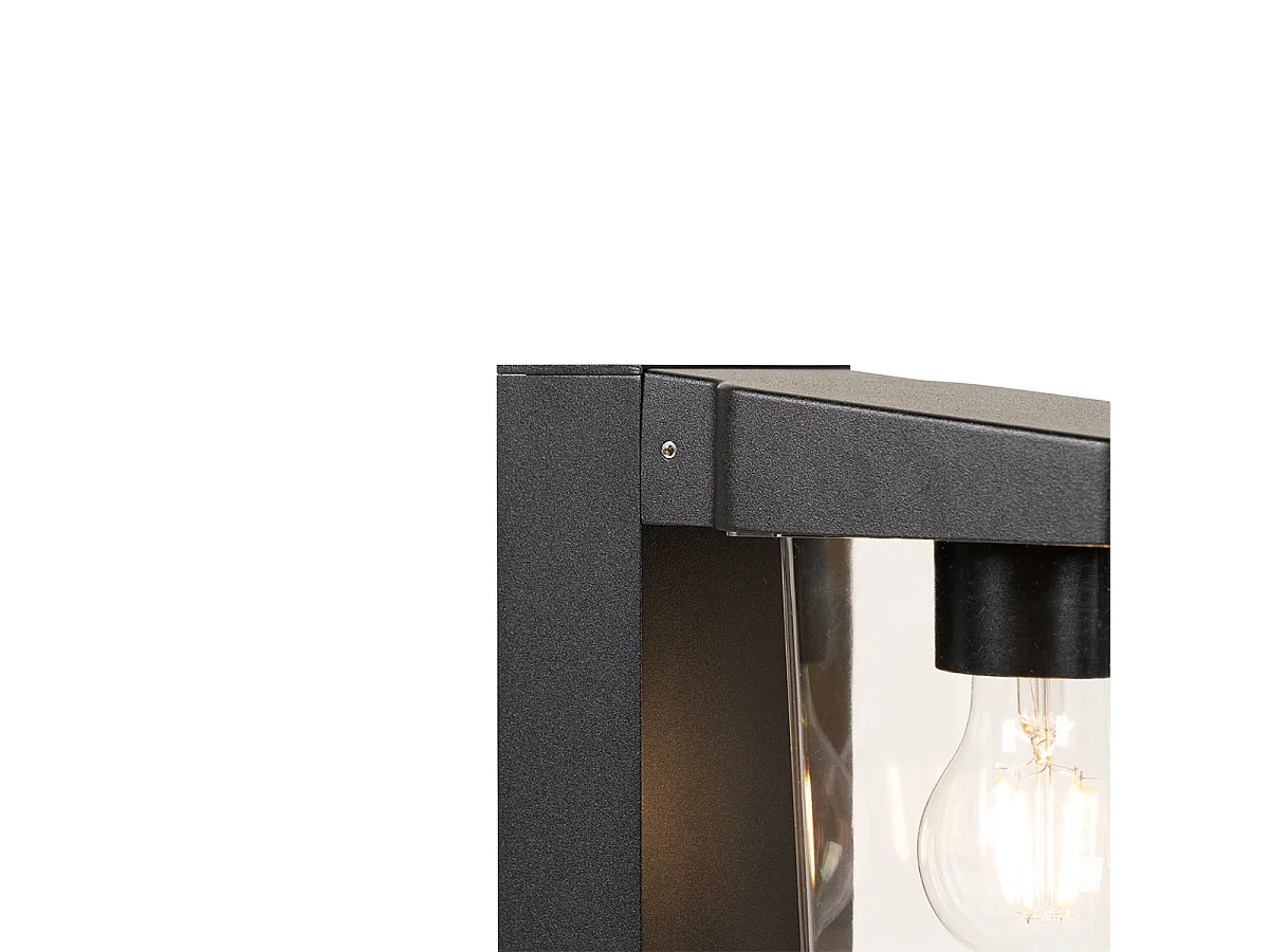 Lampe d'extérieur moderne sur pied noir 60 cm IP54 - Chimay