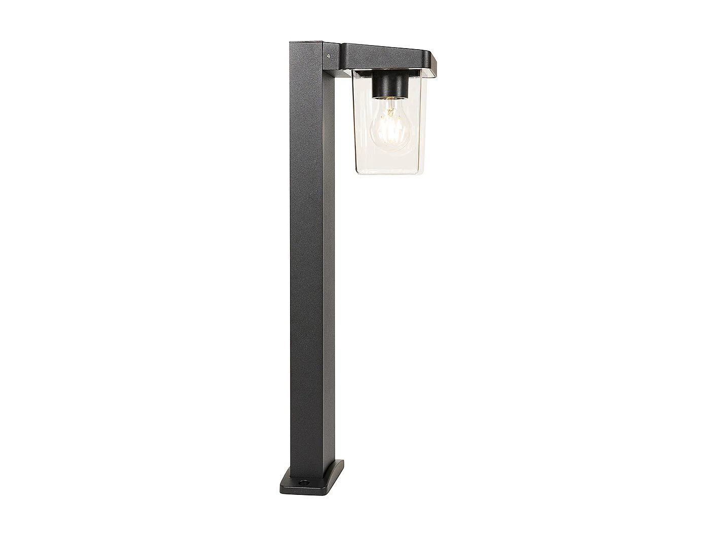 Lampe d'extérieur moderne sur pied noir 60 cm IP54 - Chimay