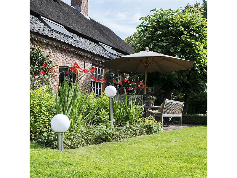 Lampadaire d'extérieur moderne en acier inoxydable 50 cm - Sfera