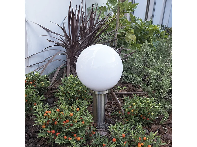Lampadaire d'extérieur moderne en acier inoxydable 50 cm - Sfera