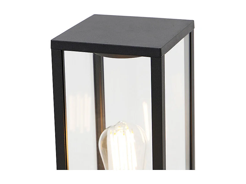 Lampadaire d'extérieur noir 40 cm avec piquet de terre et presse-étoupe - Charlois