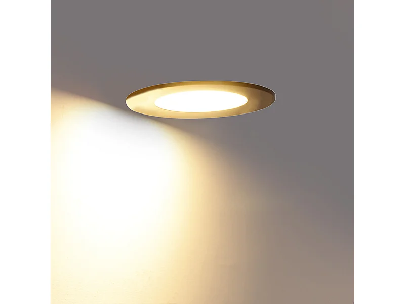 Spot encastré moderne noir avec LED 3 niveaux de luminosité IP65 - Blanca