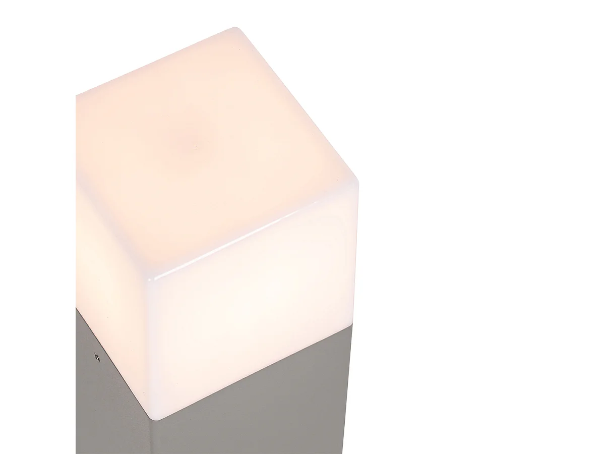 Lampe d'extérieur 30 cm grise avec piquet de terre et manchon de câble - Denmark