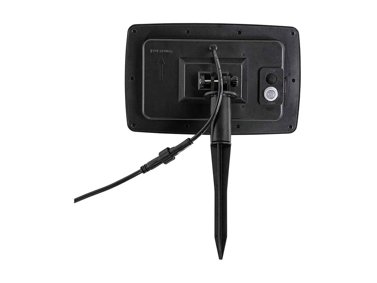 Lot de 4 spots sur piquet noir avec LED IP65 solaire rechargeable - Garly