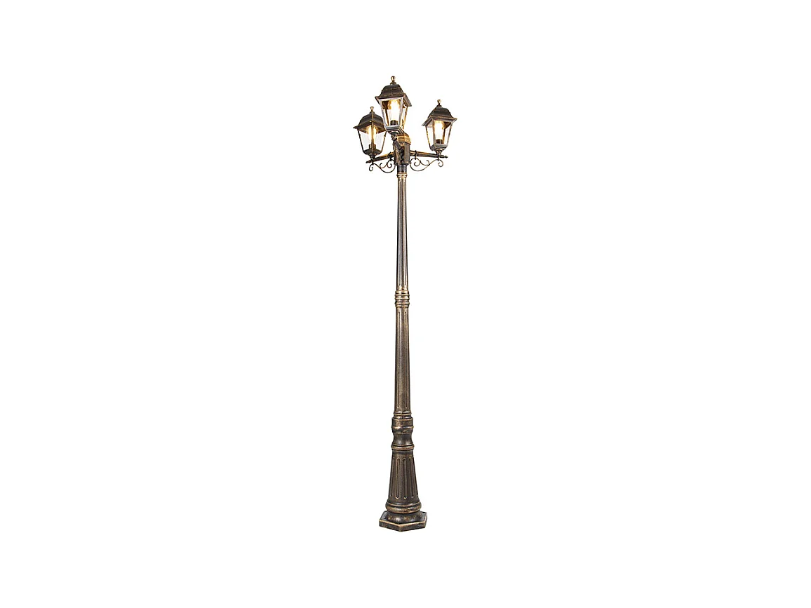 Lanterne classique or antique 3 lumières IP44 - Capital