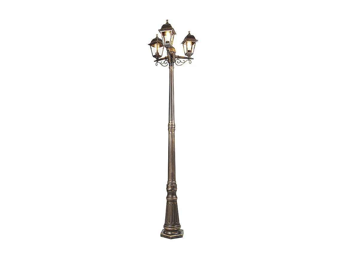 Lanterne classique or antique 3 lumières IP44 - Capital