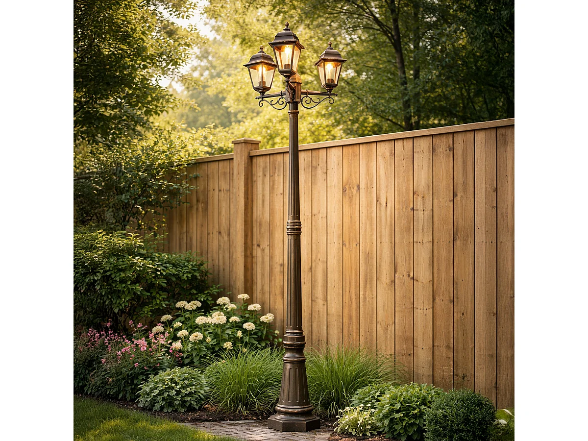 Lanterne classique or antique 3 lumières IP44 - Capital