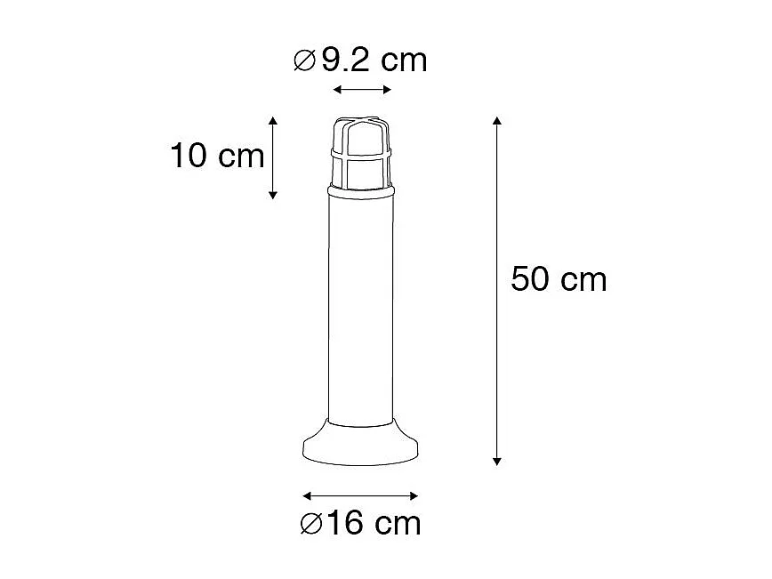 Lampe d'extérieur sur pied moderne laiton IP54 50 cm - Kiki