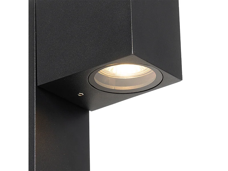 Lampe d'extérieur sur pied industrielle noire 35 cm IP44 - Baleno
