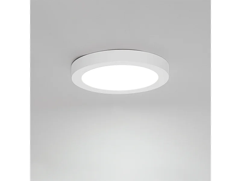 Spot encastrable ou apparent blanc 18 cm LED incluse à intensité variable en 3 étapes avec interrupteur DIP - Trans