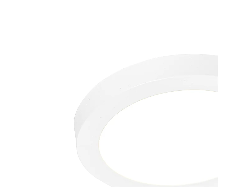 Spot encastrable ou apparent blanc 18 cm LED incluse à intensité variable en 3 étapes avec interrupteur DIP - Trans