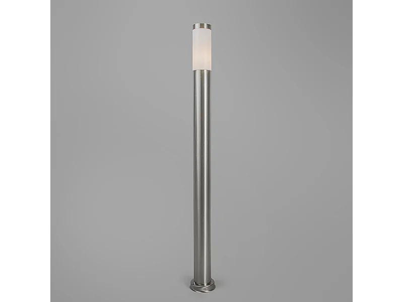 Lampadaire d'extérieur acier 110 cm IP44 - Rox avec broche de terre et gaine de câble
