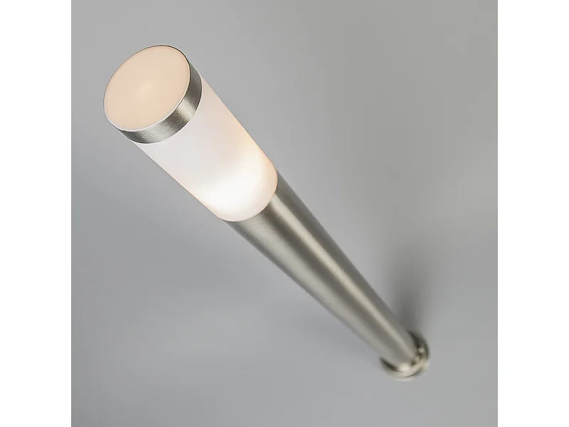 Lampadaire d'extérieur en acier 110 cm IP44 - Rox avec piquet de terre et presse-étoupe