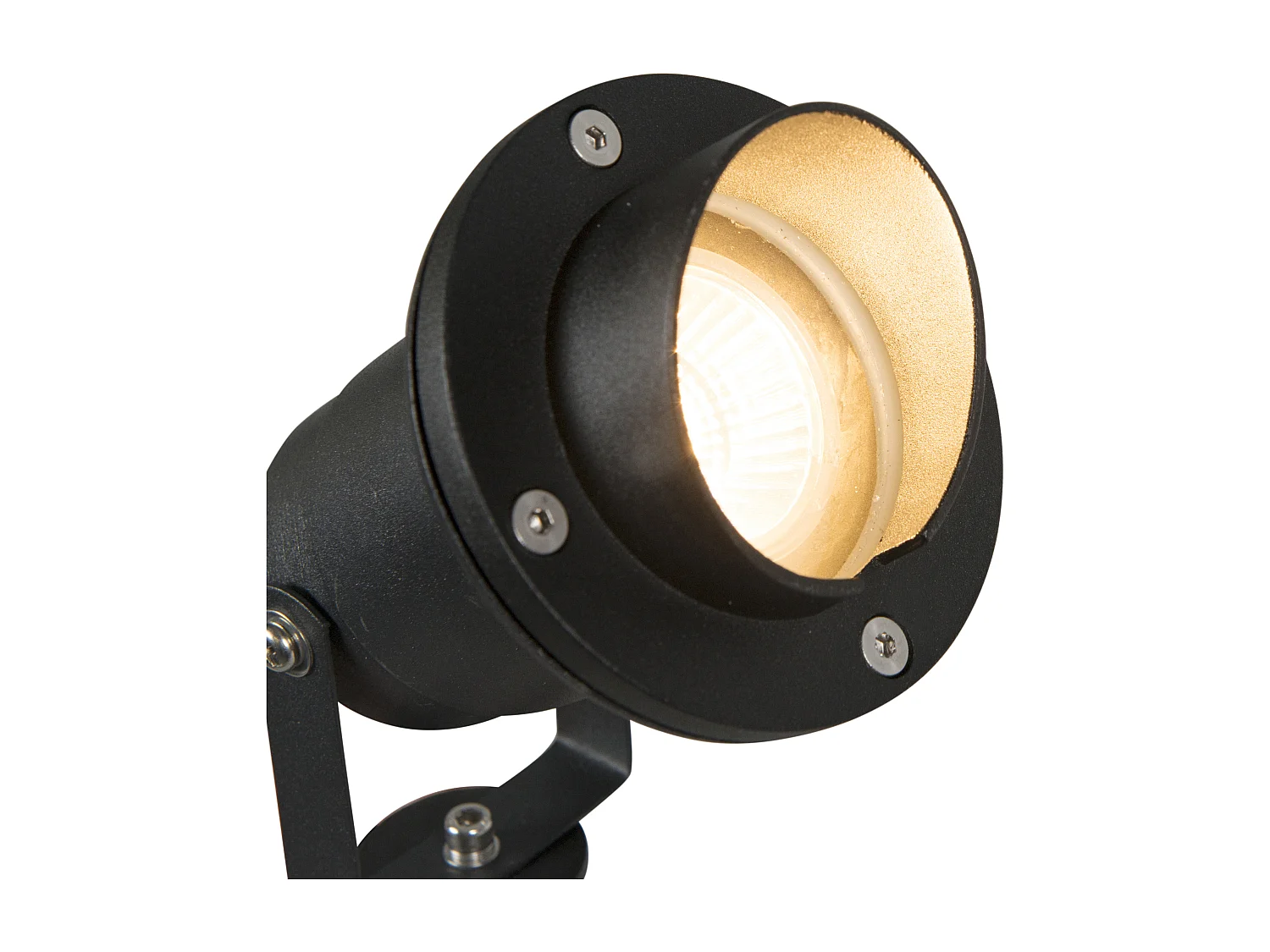 Projecteur de jardin à piquer noir avec cordon et prise IP65 - Done