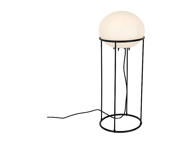Lampadaire design d'extérieur noir - Jannie