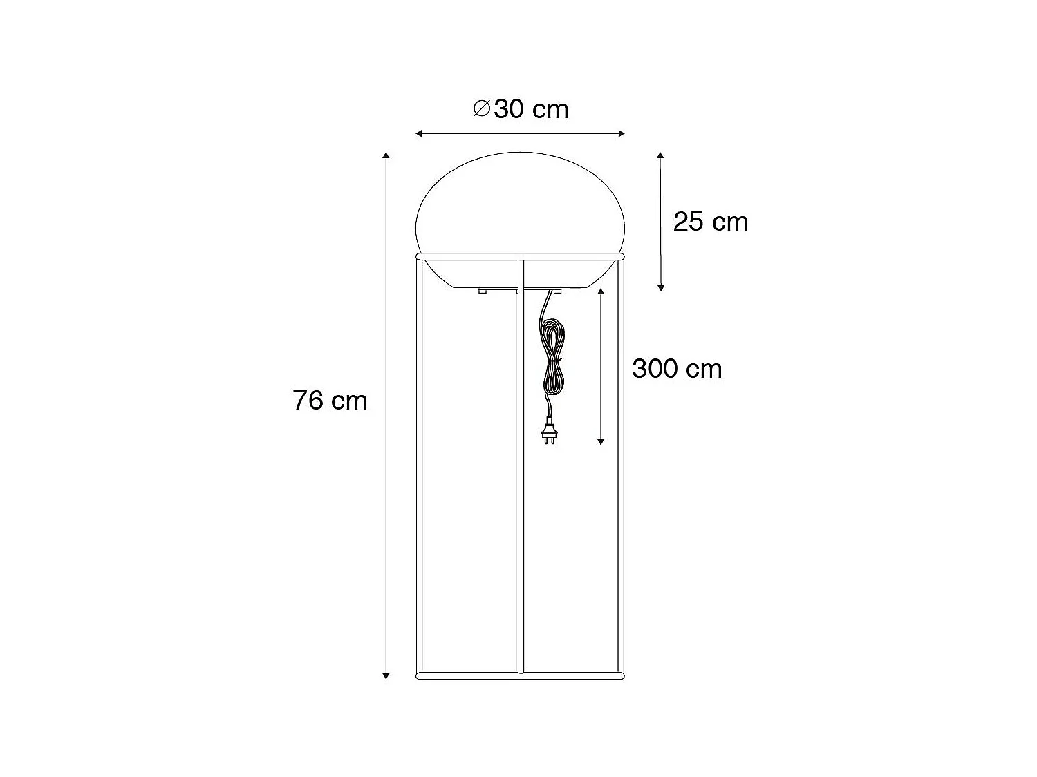 Lampadaire d'extérieur design noir - Jannie