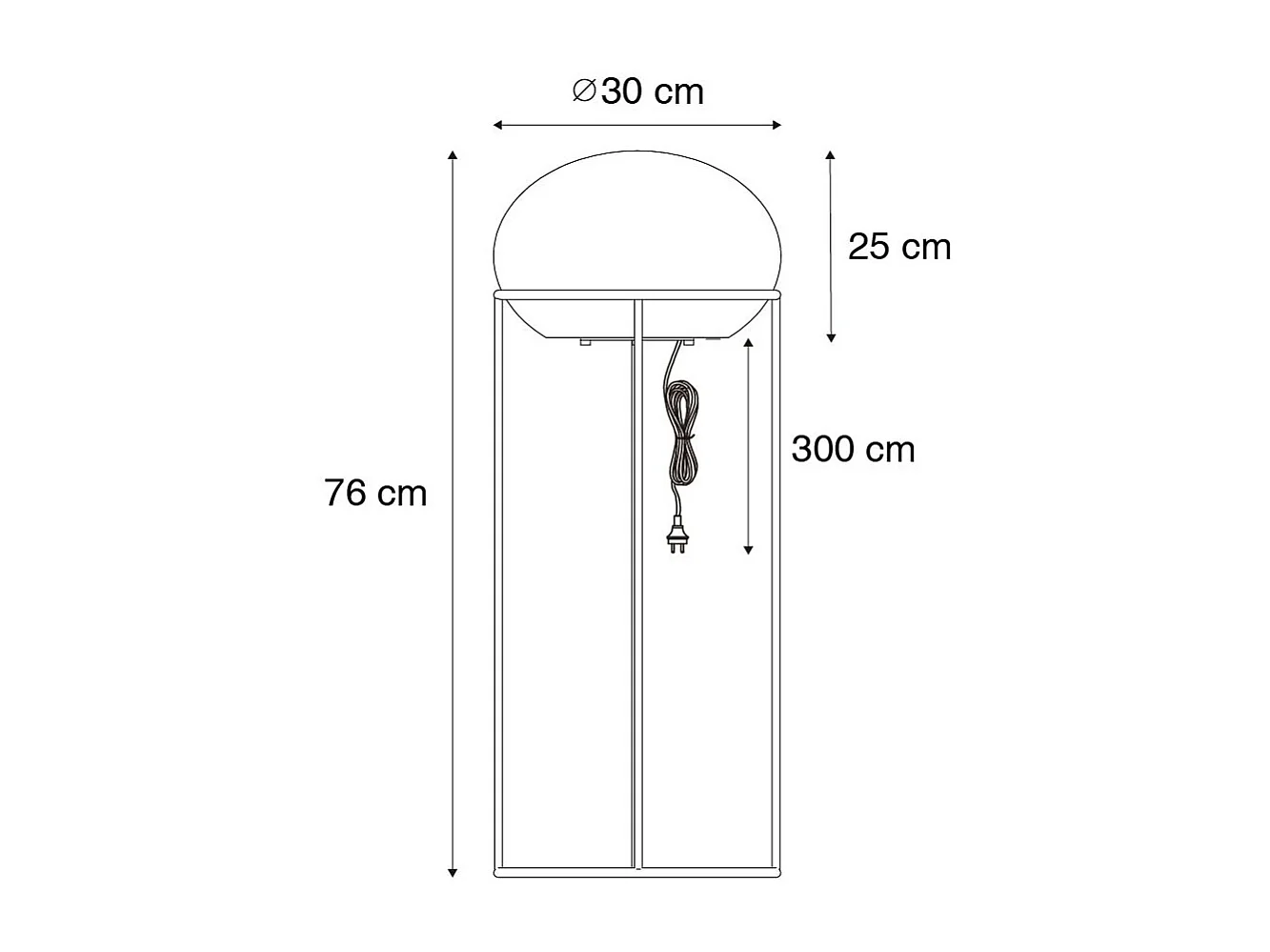 Lampadaire d'extérieur design noir - Jannie