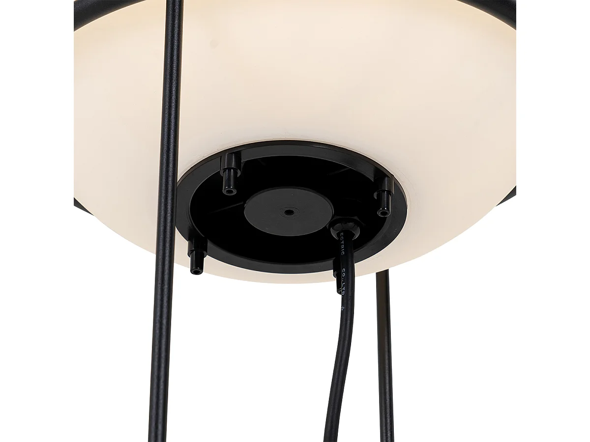 Lampadaire design d'extérieur noir - Jannie