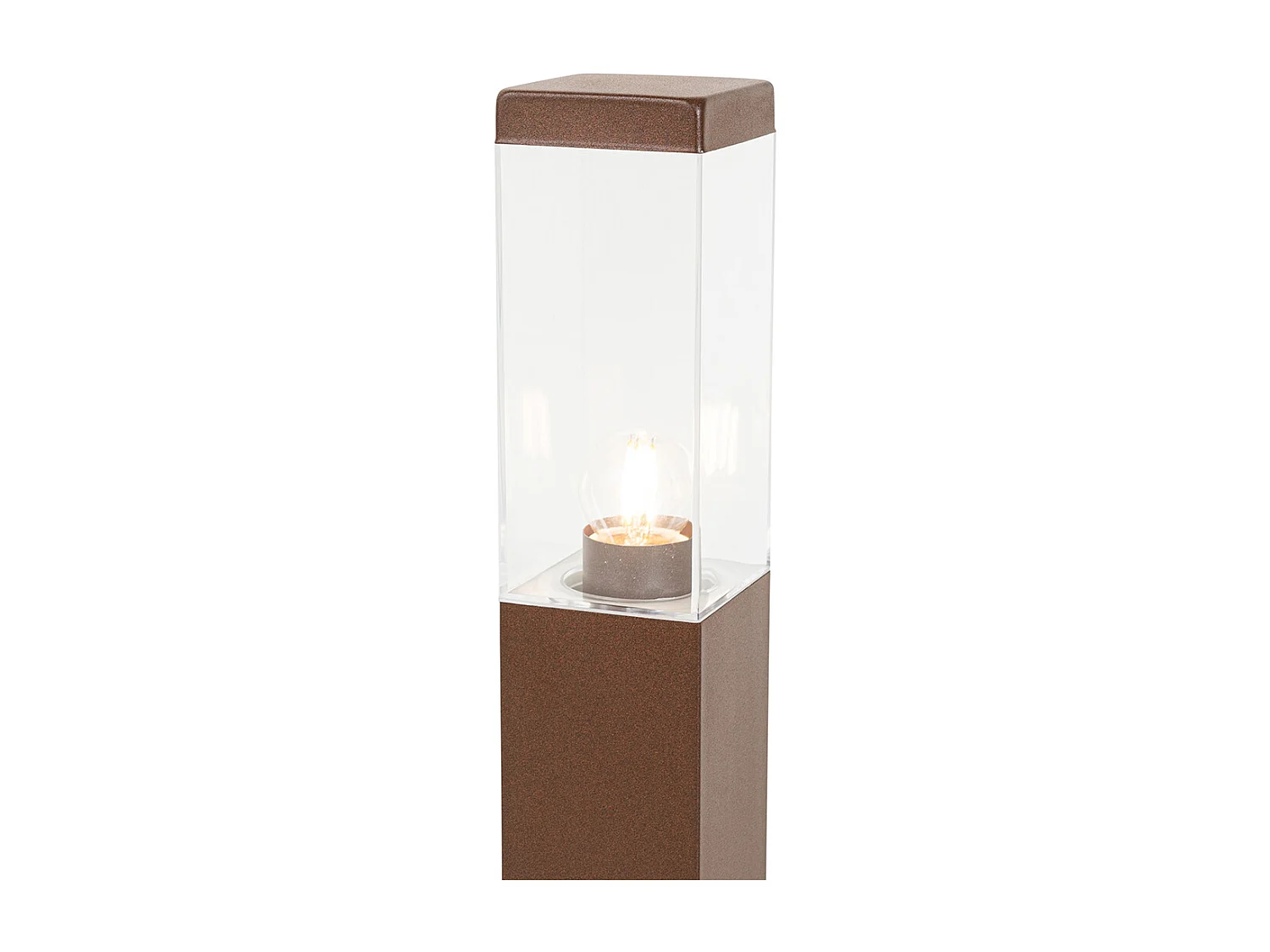 Lampadaire d'extérieur moderne marron rouille 45 cm - Malios