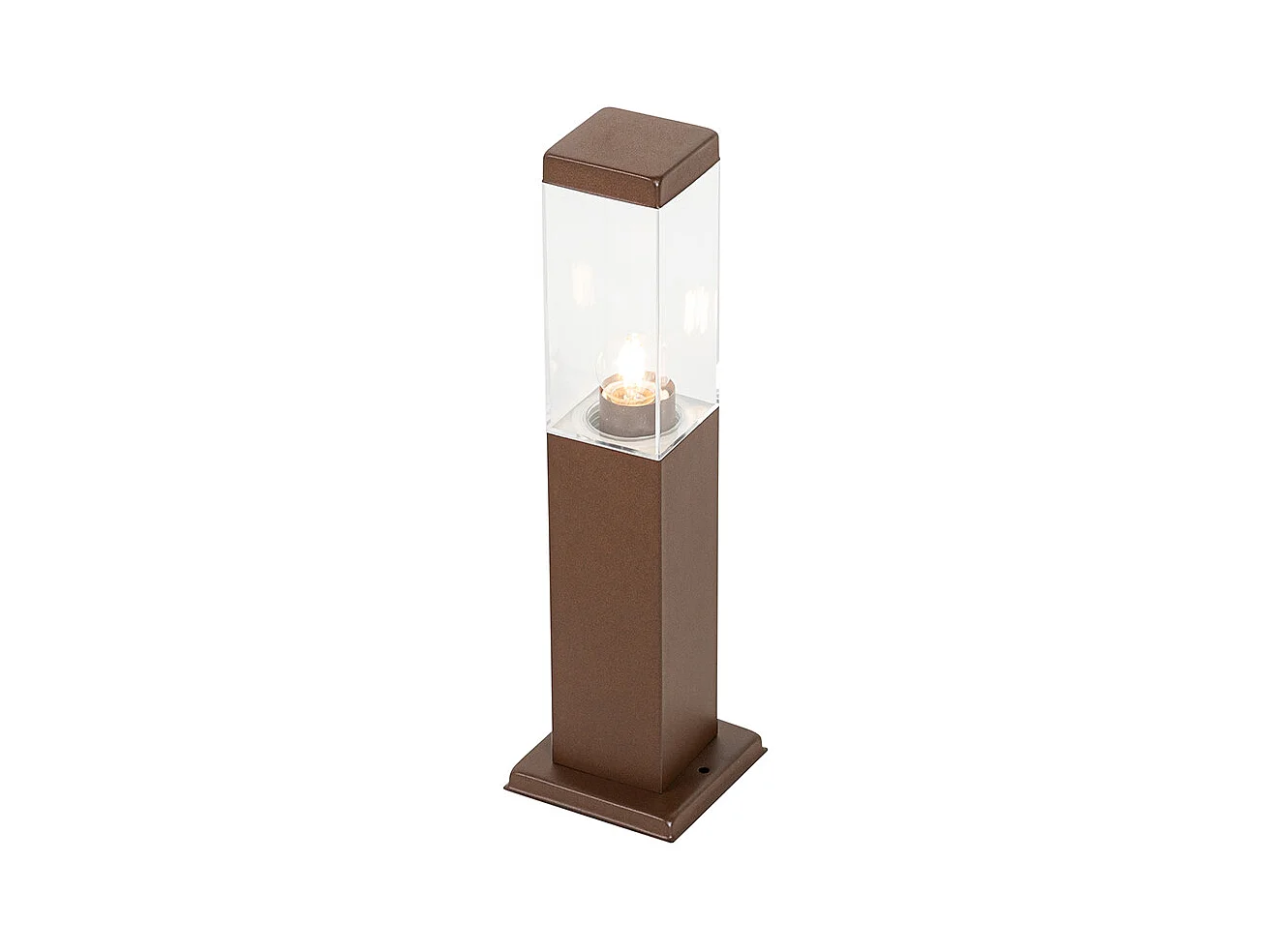 Lampadaire d'extérieur moderne marron rouille 45 cm - Malios