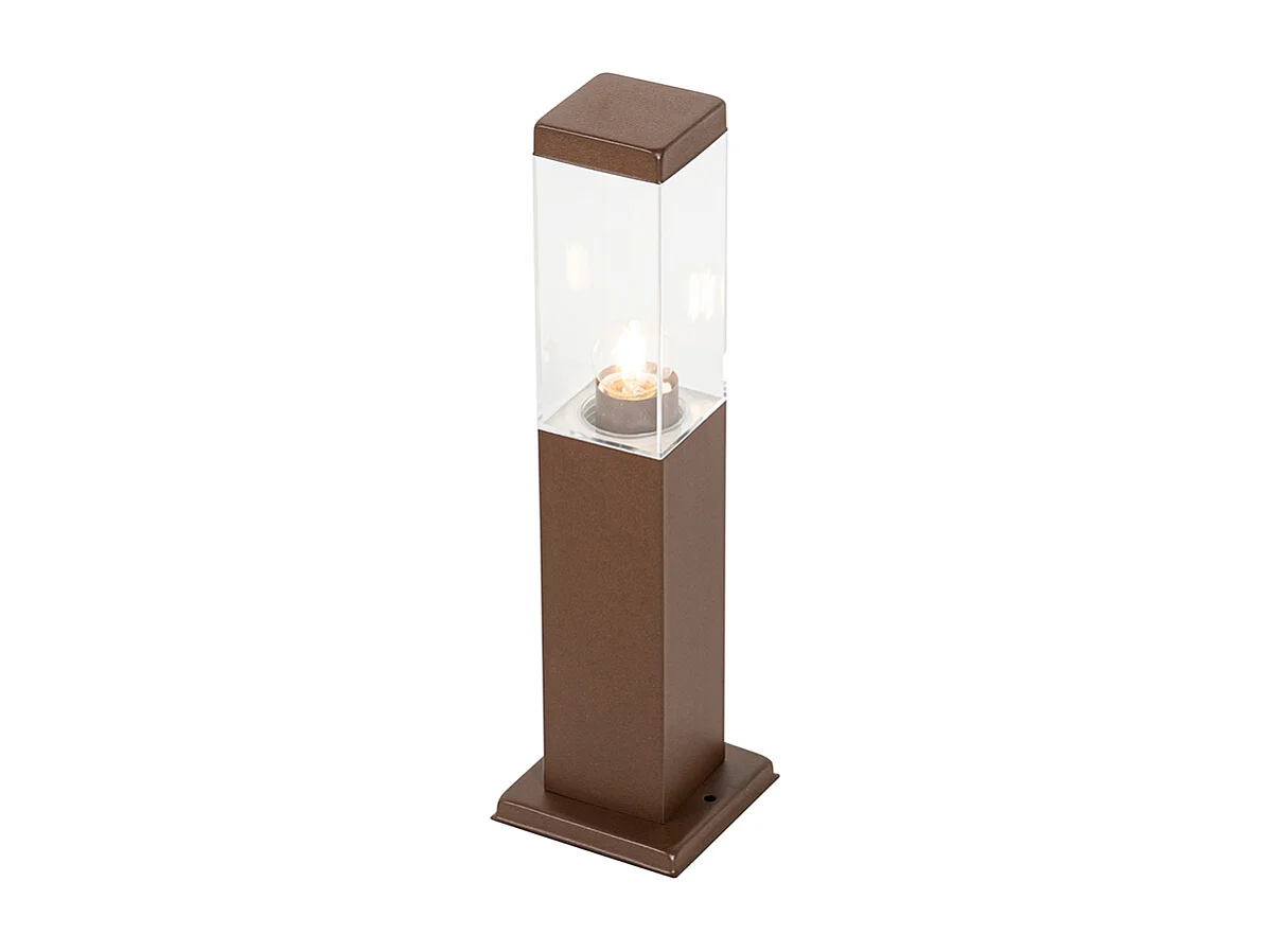 Lampadaire d'extérieur moderne marron rouille 45 cm - Malios