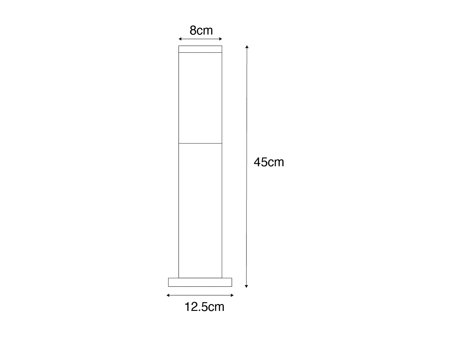 Lampadaire extérieur moderne brun rouille 45 cm - Malios