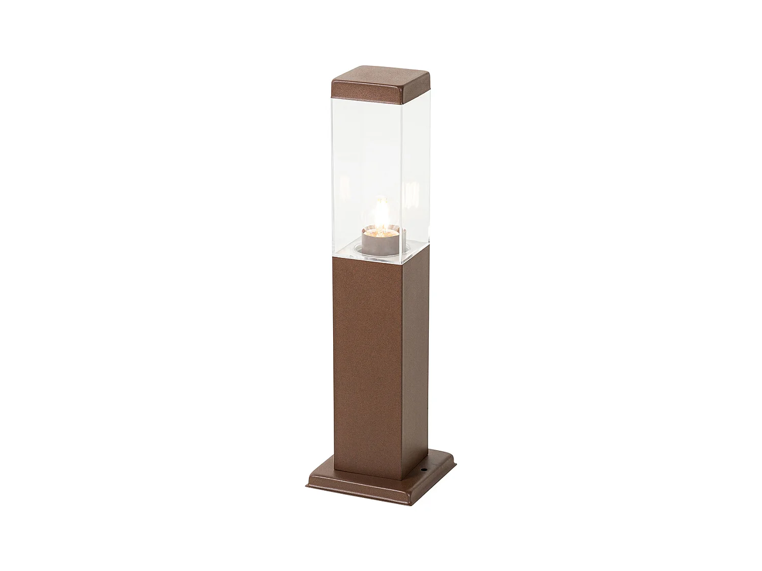 Lampadaire d'extérieur moderne marron rouille 45 cm - Malios