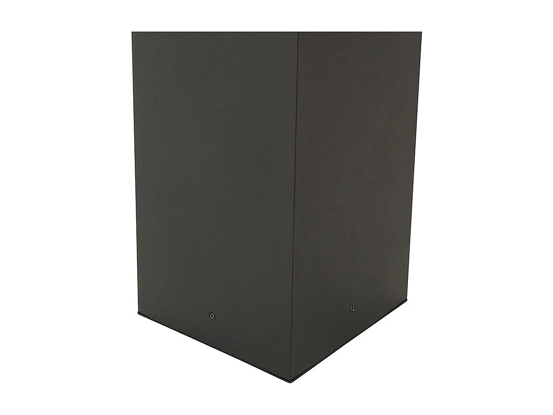 Lampadaire d'extérieur noir avec verre cannelé 80 cm IP44 - Charlois