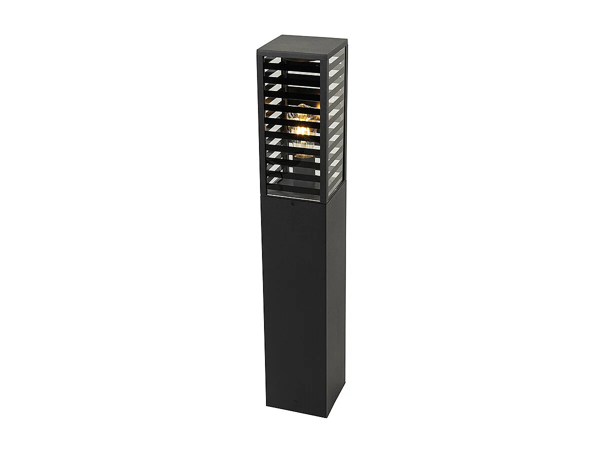 Lampe d'extérieur moderne sur pied noire avec fumée 80 cm IP44 - Reims