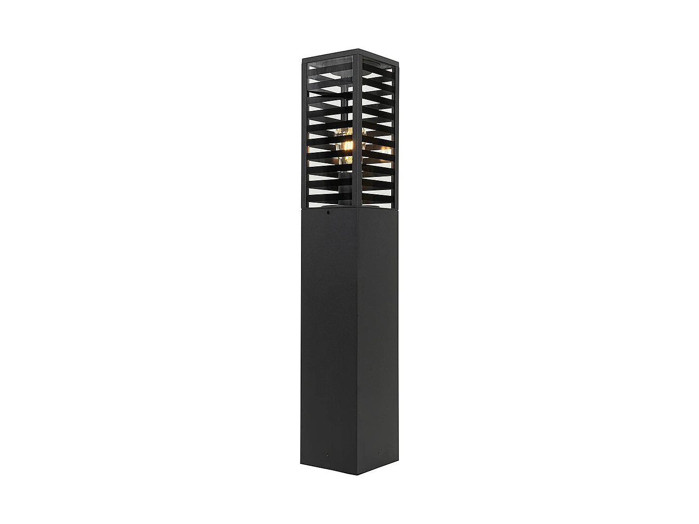 Lampe d'extérieur moderne sur pied noire avec fumée 80 cm IP44 - Reims