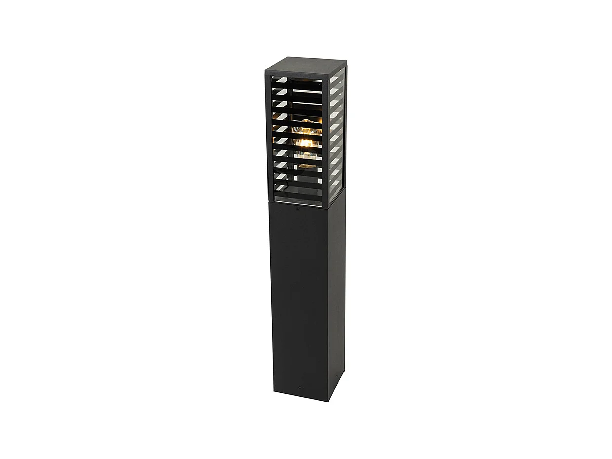 Lampe d'extérieur moderne sur pied noire avec fumée 80 cm IP44 - Reims
