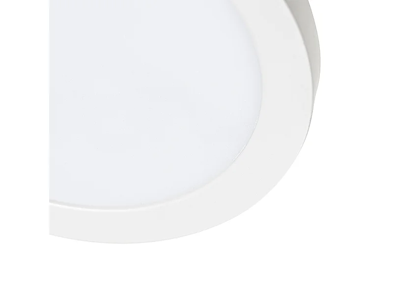 Spot encastrable ou apparent blanc 30 cm LED incluse à intensité variable en 3 étapes avec interrupteur DIP - Trans