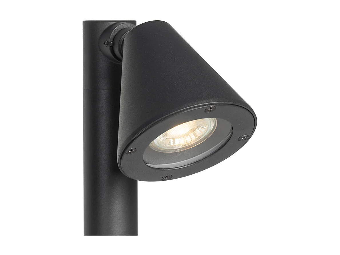 Borne d'extérieur moderne noire 100 cm IP44 orientable - Ciara