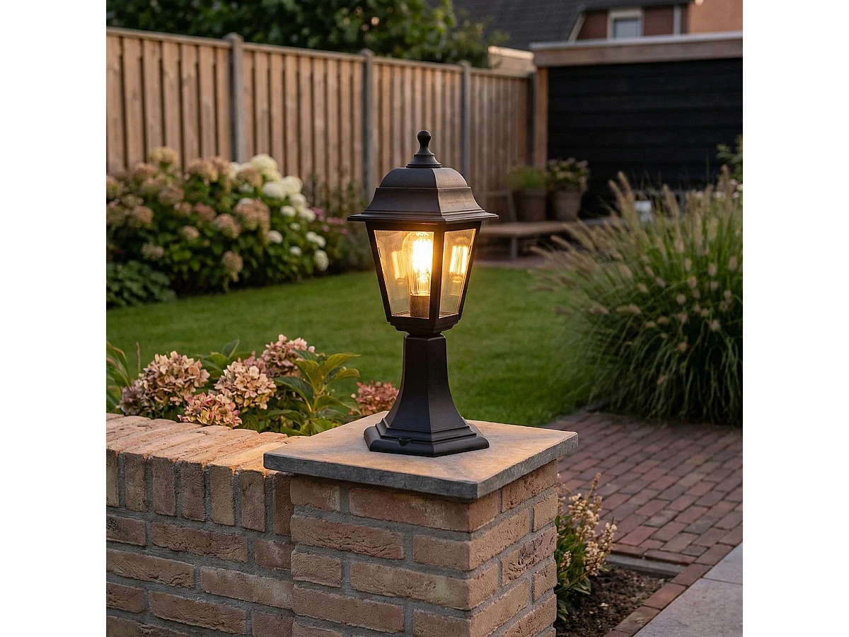 Borne d'extérieur classique noire 44 cm IP44 - Capital