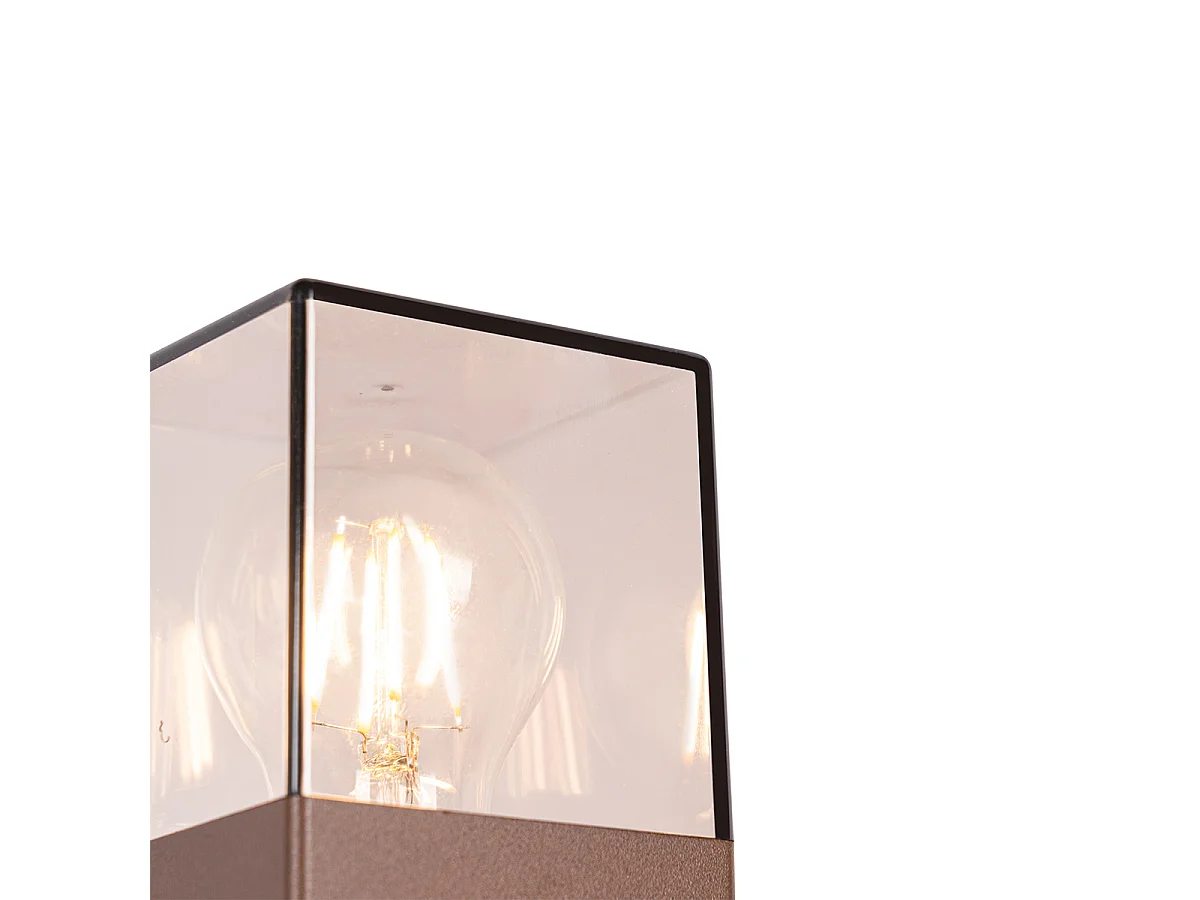 Lampe d'extérieur sur pied industrielle 70 cm marron rouille IP44 - Danemark