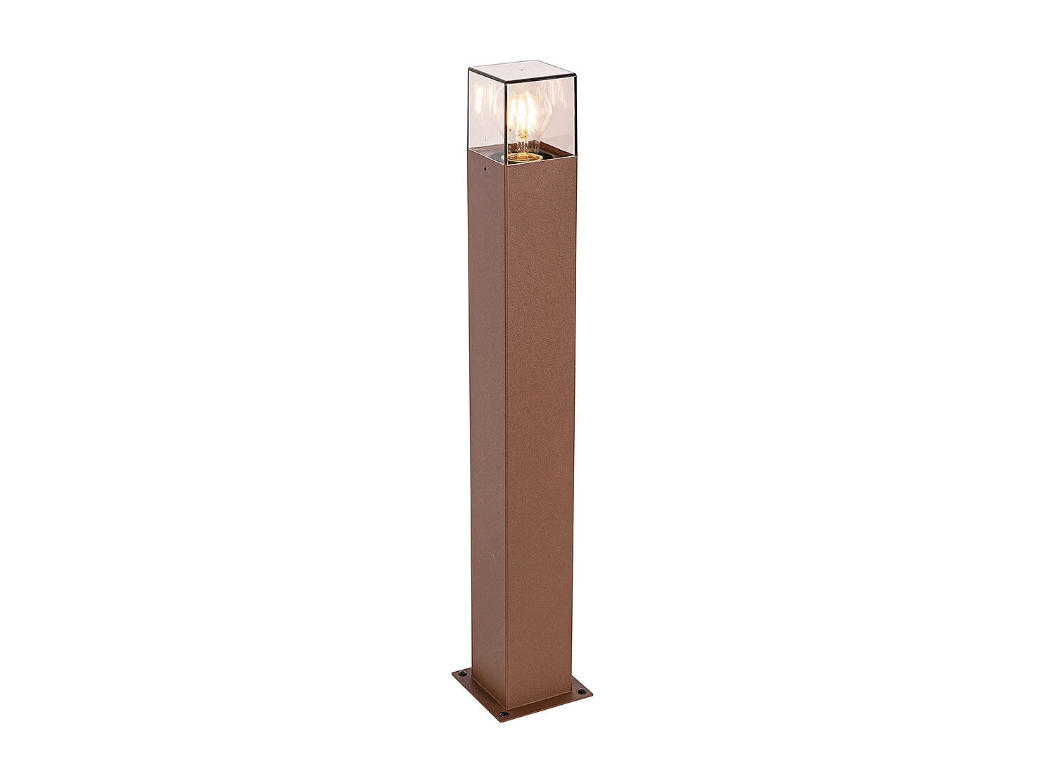 Lampe d'extérieur sur pied industrielle 70 cm marron rouille IP44 - Danemark
