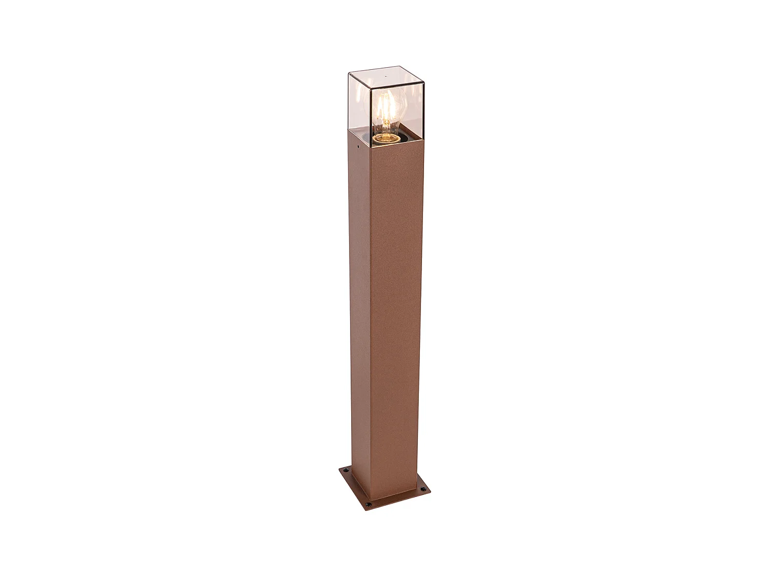 Lampe d'extérieur sur pied industrielle 70 cm marron rouille IP44 - Danemark
