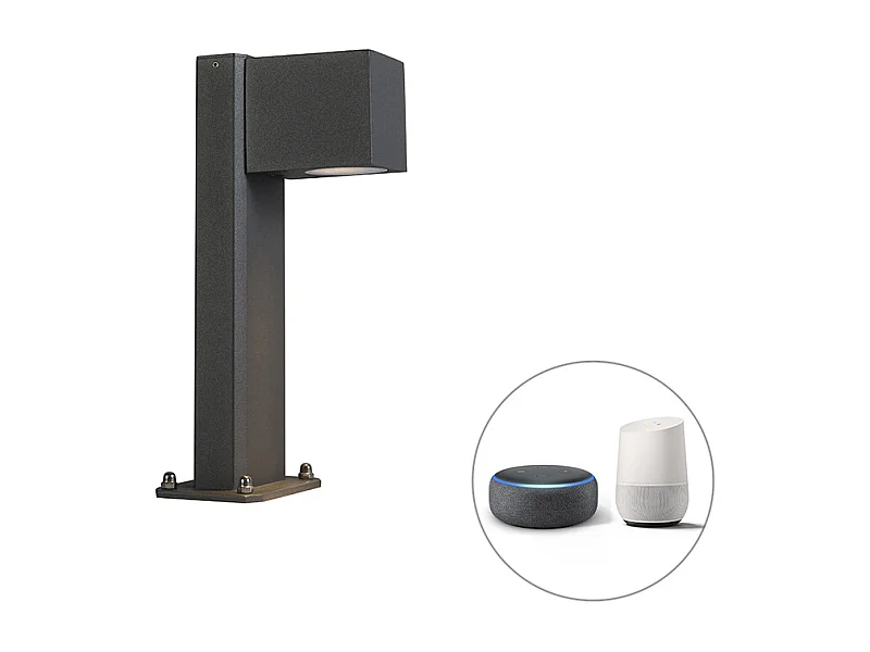 Lampe d'extérieur sur pied intelligente anthracite 30 cm IP44 avec Wifi GU10 - Baleno