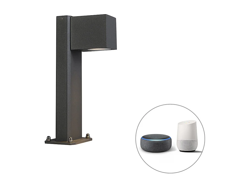 Lampe d'extérieur sur pied intelligente anthracite 30 cm IP44 avec Wifi GU10 - Baleno