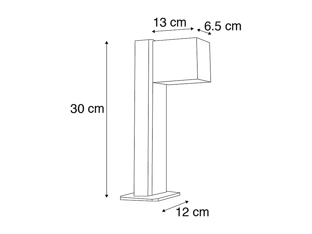 Lampadaire d'extérieur intelligent anthracite 30 cm IP44 avec WiFi GU10 - Baleno