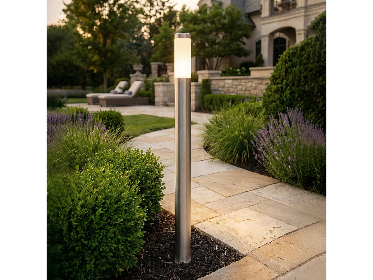 Lampadaire d'extérieur moderne en acier 110 cm IP44 - Rox