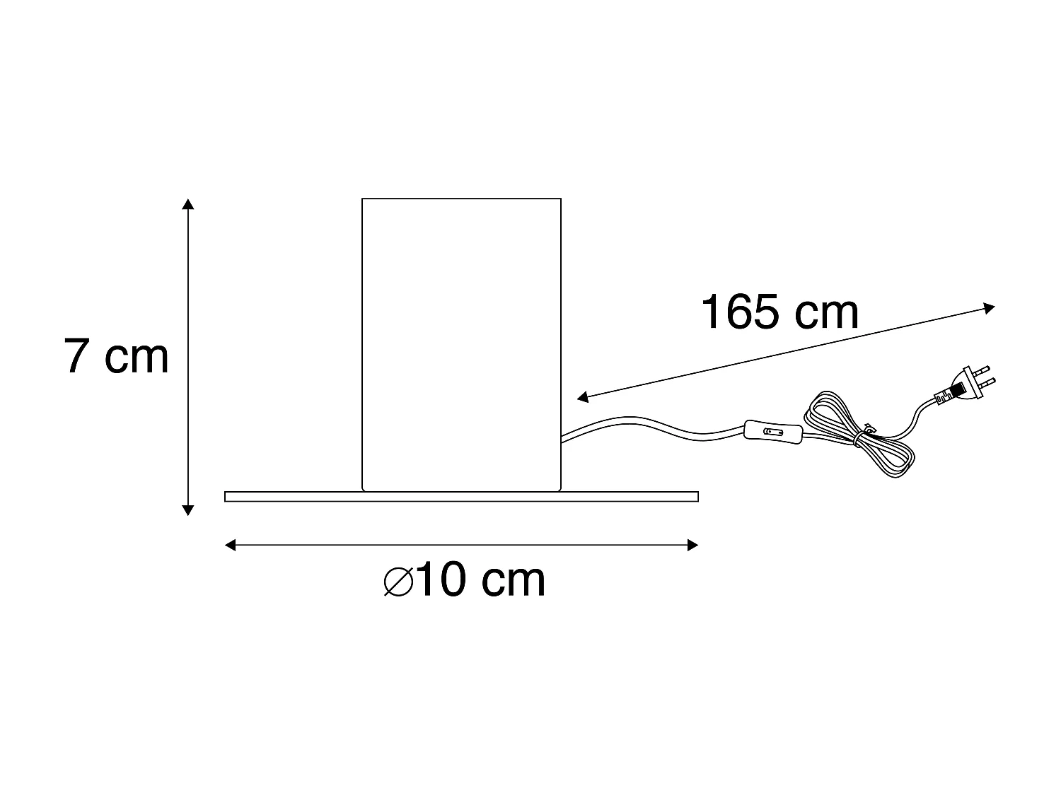 Lampe de table moderne noir - Facil