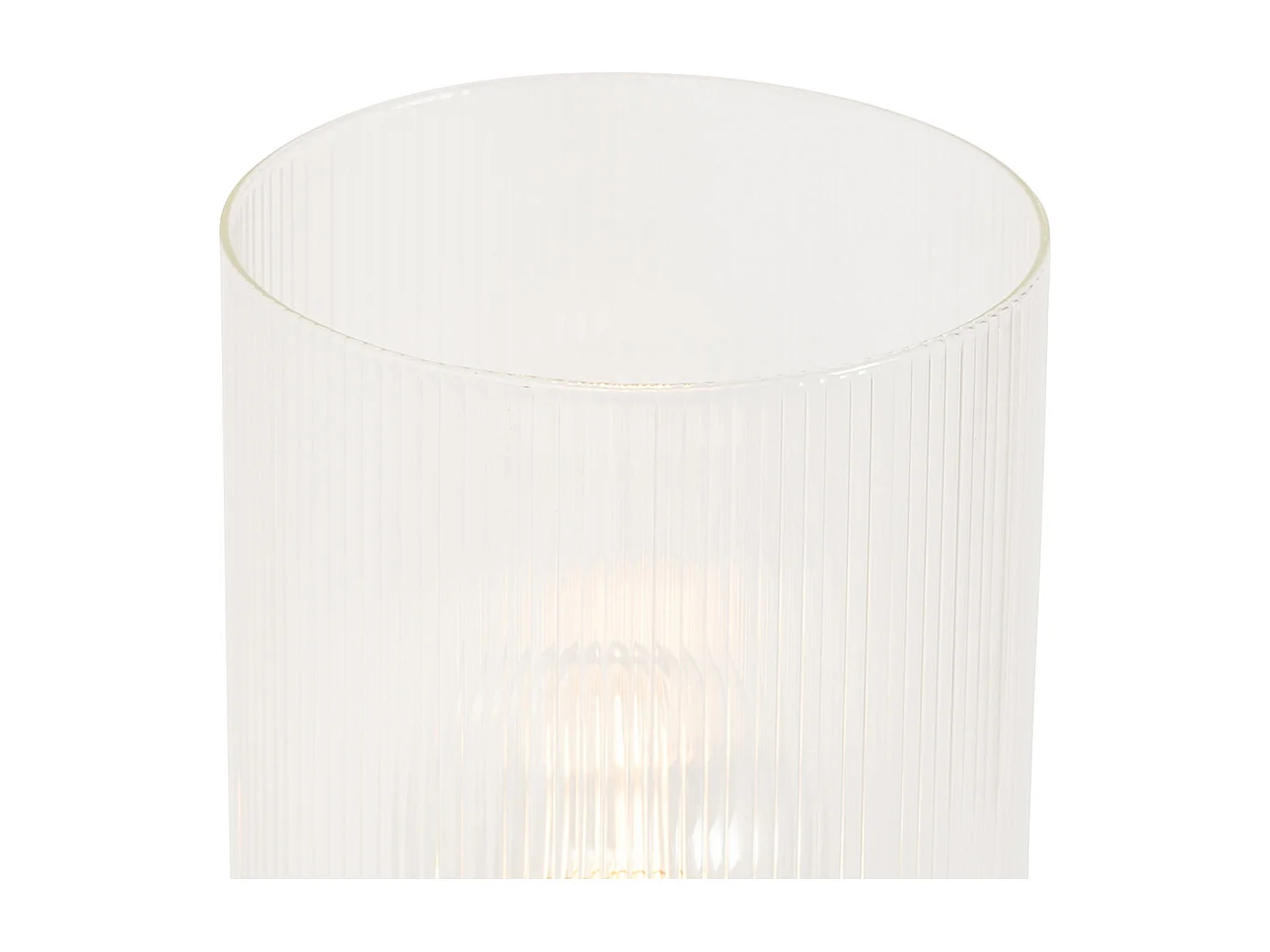 Lampe de table Art Déco dorée avec verre 2 lumières - Laura