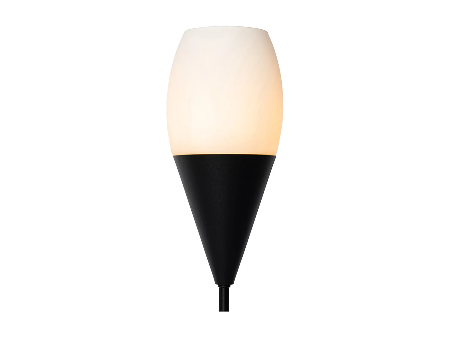 Lampe de table moderne noire avec verre opale - Drop