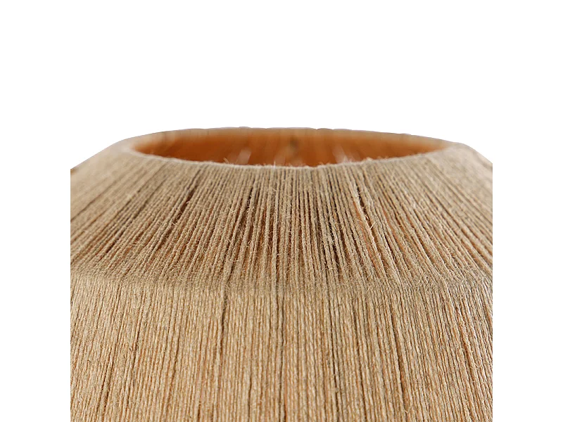 Lampe de table orientale noire avec corde - Riki